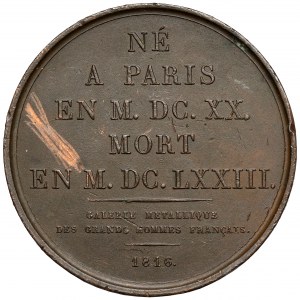 Frankreich, GUSSKOPIE der Medaille 1816 - Pouqelin de Moliere