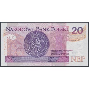 20 zł 2016 BL - 8765432 - numer kolejny malejący