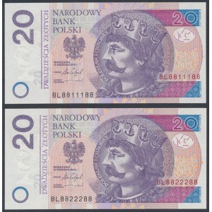 20 PLN 2016 BL - 8811188 und 8822288 - Radar (2 Stck.)