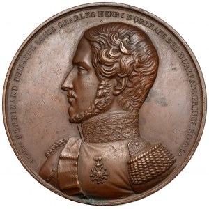 Francie, Louis-Philippe, Medaile 1842 - Smrt prince Ferdinanda Filipa d'Orléans