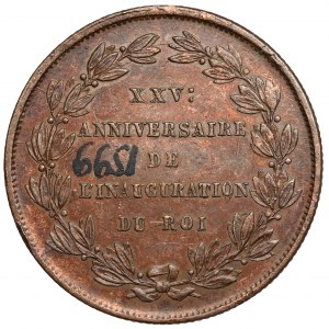 Francúzsko, medaila 1856 - XXV. výročie inaugurácie kráľa