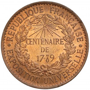 Frankreich, Medaille 1889 - Exposition Universelle / Centenaire de 1789
