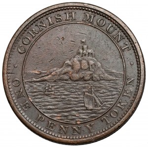 England, One Penny Token - Cornish Mount / West Wheal Fortune