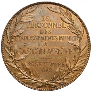 France, Medal 1883 - Gaston Menier