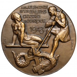 France, Medal - Les Allemands et les Italiens Chassés d'Afrique 1943