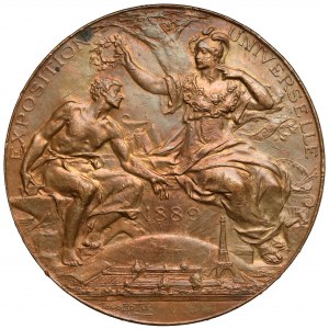 Francúzsko, medaila 1889 - Exposition Universelle / Raffinerie Hermanow