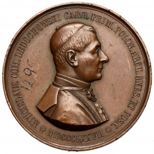 Medaila, kardinál Mieczyslaw Ledóchowski 1877