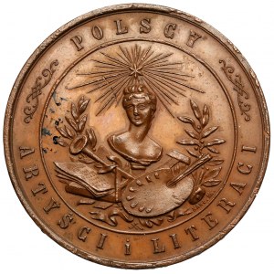 Medaila, Poľskí umelci a spisovatelia - 1. kongres, Krakov 1883