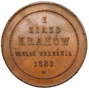 Medaille, Polnische Künstler und Literaten - 1. Kongress, Krakau 1883