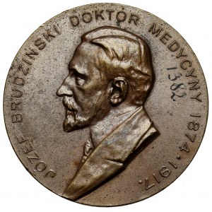Medaille, Jozef Brudzinski - Universität Warschau 1917 - selten