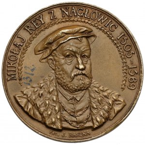 Medaille, Mikołaj Rej - Akademie Kraków 1906 - sehr selten