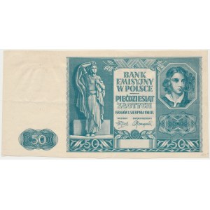50 złotych 1941 - bez poddruku, serii i numeru