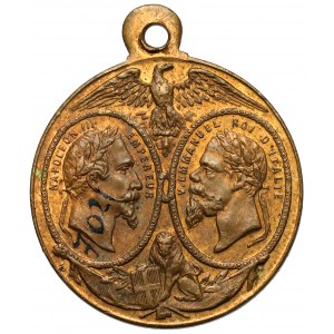 France, Napoleon III / Emanuel, Medal 1859 - Bataille de Solférino Gagnée