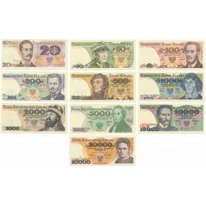 PRL, zestaw banknotów (10szt)