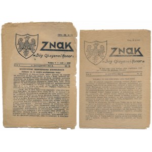 ZNAK Bóg Ojczyzna i Honor - Nr.38 i 40 1941 (2szt)