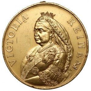 Španělsko / Anglie, Medaile 1892 - Victoria / Exposition des Laureats de France