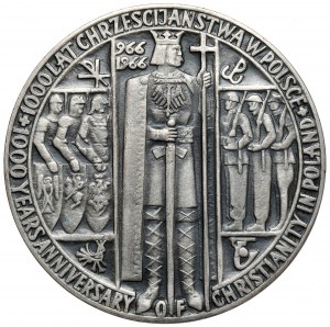 SILVER medal, 1000 years of Christianity in Poland 1966