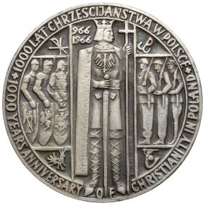 Strieborná medaila, 1000 rokov kresťanstva v Poľsku 1966