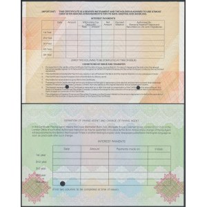 IMPERIAL und The Mitsui Taiyo Kobe Bank, SPECIMEN Einlagenzertifikate (2pc)