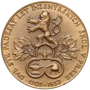 Böhmen, Medaille 1957 - Česke Vysoke Učeni Technicke v Praze