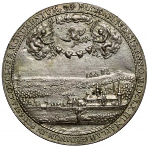 Jan II Kazimír, Medaile míru v Oliwě 1660 (Höhn) - stříbrný odlitek