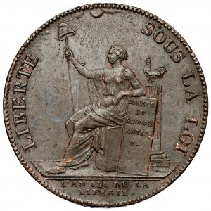 France, Medal 1791 - Negocians a Paris Monneron Frères