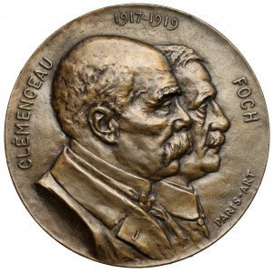 Frankreich, Medaille 1919 - Clemenceau Foch