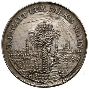 Jan III Sobieski, Medal 1676 - na pamiątkę koronacji pary królewskiej - odlew