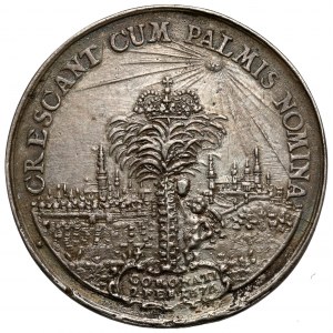 Johann III. Sobieski, Medaille 1676 - zum Gedenken an die Krönung des Königspaares - Guss
