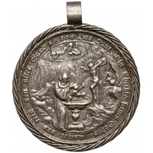 Křestní medaile - zarámovaný odlitek