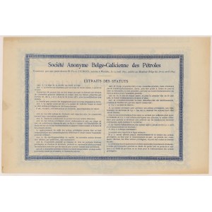 Societe Anonyme Belge-Galicienne des Petroles, Akcja uprzywilejowana 500 FB 1897