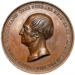 Medaile, Joachima Heinrich von Weickhmann, Danzig 1839
