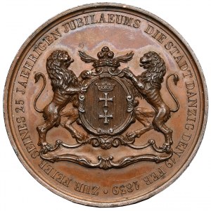 Medal 1839 Gdańsk - 25-lecia Joachima Heinricha von Weickhmann’a jako burmistrza Gdańska