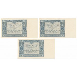 5 gold 1930 - various series (3pcs)