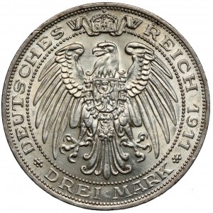 Prussia, 3 mark 1911-A
