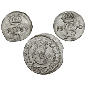 Vilnius Two-Denar 1567-1570 a Vilnius Shelagh 1617 (3ks)