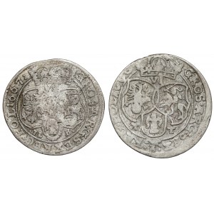 John II Casimir, Sixpences Bydgoszcz 1660 and Cracow 1667 (2pcs)