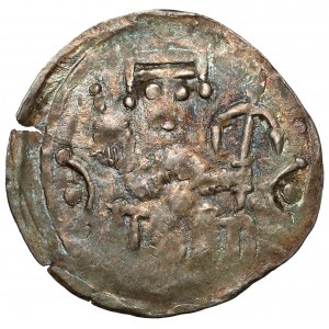 Boleslaw IV the Curly, Denarius - Emperor - crescents with balls
