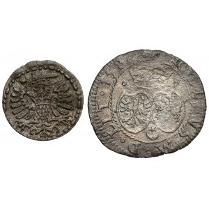 Stefan Batory, Denar Gdańsk 1580 i Szeląg Wilno 1582 (2szt)