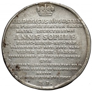 August II Mocny, Gulden (2/3 talara) 1717 IGS, Drezno - Żaglowiec