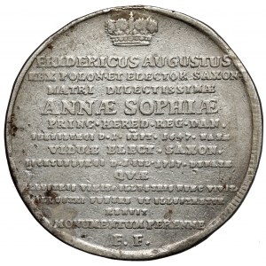 August II Silný, Gulden (2/3 thaler) 1717 IGS, Drážďany - Plachetnica