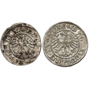 Sigismund I the Old, Half-penny Cracow 1509 (1599) and Vilnius 1510 (2pc)
