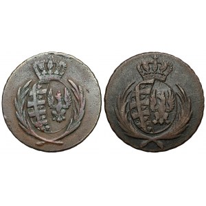 Duchy of Warsaw, 3 pennies 1811-1812 (2pc)