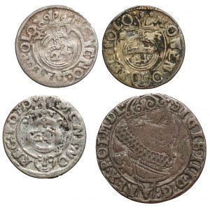 Sigismund III Vasa, Sixpence and halftones, set (4pcs)