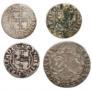 Zygmunt III Vasa, šesťdolárovka a poldolárovka, sada (4 ks)
