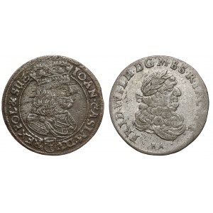 John II Casimir, Sixpence 1667 and Prussia, Sixpence 1686 (2pcs)