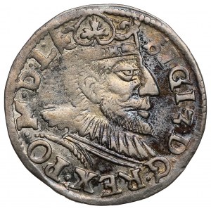 Zygmunt III Waza, Trojak Poznań 1592 - wydłużona twarz
