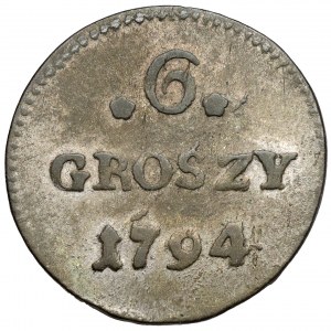 Poniatowski, 6 pennies 1794