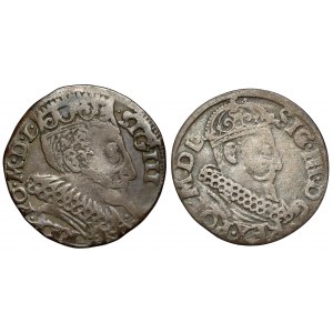 Sigismund III. Vasa, Trojak Bydgoszcz 1596 und Krakau 1621 (2 St.)