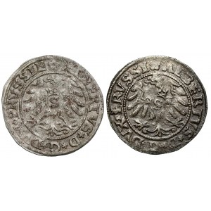 Prusy, Albrecht Hohenzollern, Szeląg Królewiec 1530-1531, zestaw (2szt)